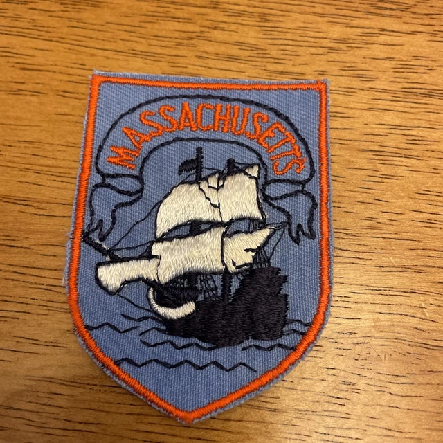 Vintage Massachusetts Embroidered Souvenir Patch