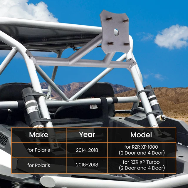 UTV REAR SPARE Tire Mount Rack Carrier for Polaris RZR XP 1000 XP TURBO ...