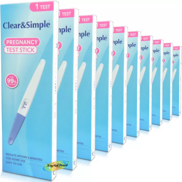 10x Clear & Simple HCG Midstream 20miU/ml of Sensitivity Pregnancy Test