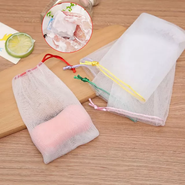 5*Soap Foaming Net Saver Bag Suds Bubbles Maker Skin Care Bath Easy Bubble Me*EL