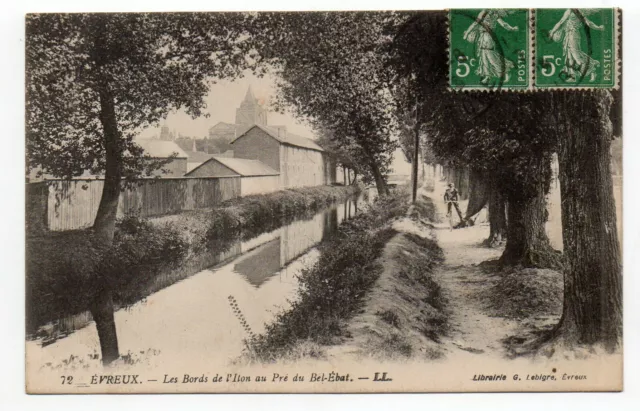 EVREUX - Eure - CPA 27 - Bords de l' Iton au pré du bel ébat