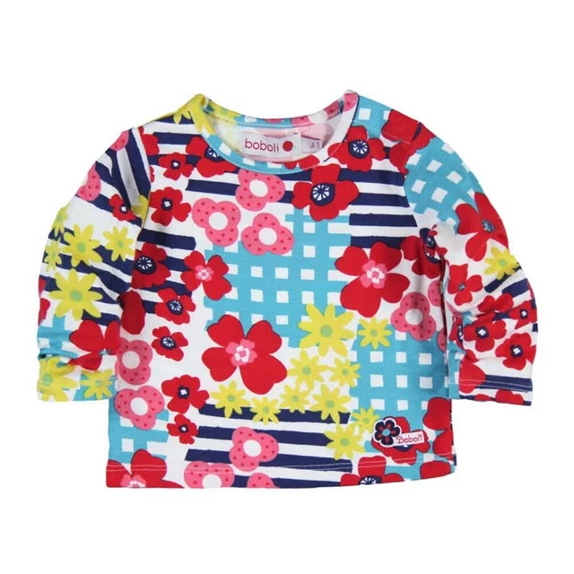 Ragazza Bambino Lunghe Blumen-Alloverprint Di Boboli Tgl 62 68 74 80 86 92