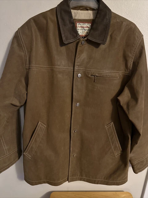 Camaro Men's Brown Suede Leather Jacket western German Echtes Leder XL vintage Camaro Men's Brown Suede Leather Jacket western German Echtes Leder XL vintage