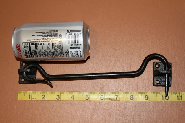 Extra Large Door Latch Rustic Cast Iron, 10 inch, H-79b