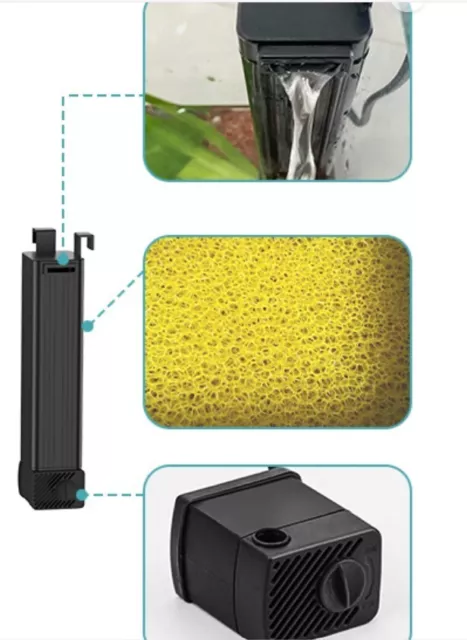 NEW Pronetcus Aquarium Fish Tank Adjustable Flow Hanging WATER CIRCULATION PUMP