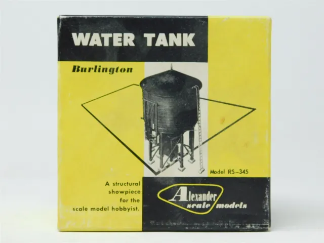 HO Alexander Scale Models Kit #RS-345 Burlington Standard 50K Gallon Water Tank