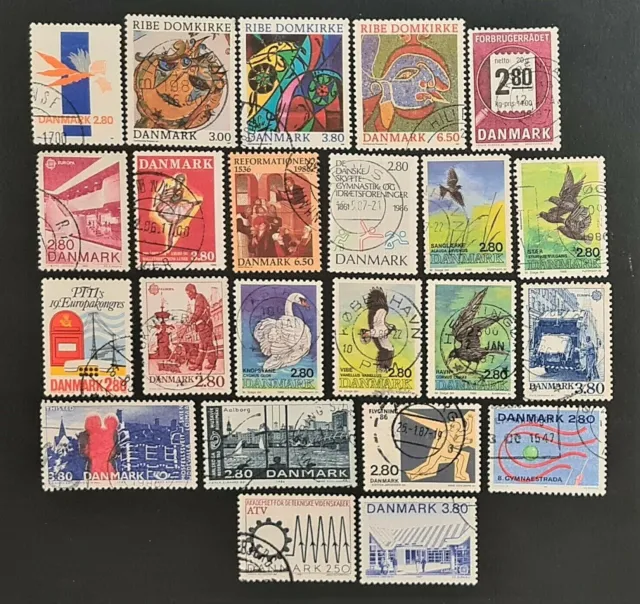 STAMPS DENMARK 1980's VARIOUS USED - #419a