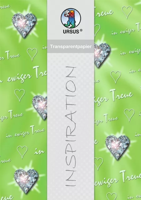 URSUS Transparentpapier AMORE 115g DIN A4 5 Blatt je Motiv 2