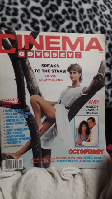 Vintage Hollywood Film Magazine Cinema Odyssey 1983 Olivia Newton John , bond 00