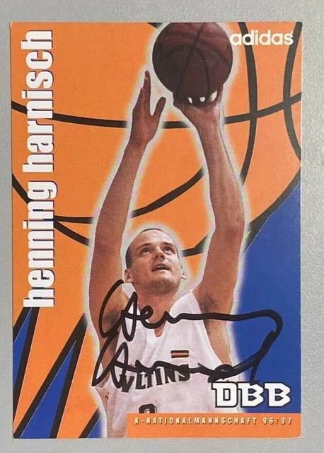 HENNING HARNISCH AUTOGRAMM 1/2 Deutsche Basketball Nationalmannschaft