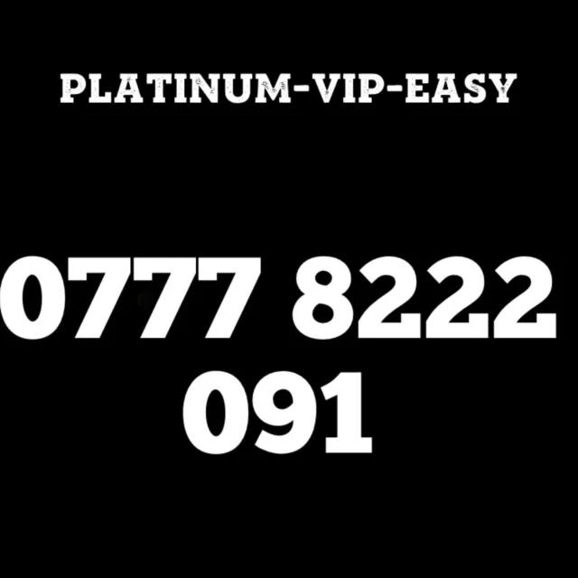 ⭐ Gold Easy Vip Memorable Mobile Phone Number Diamond Platinum Sim Card 0777 091