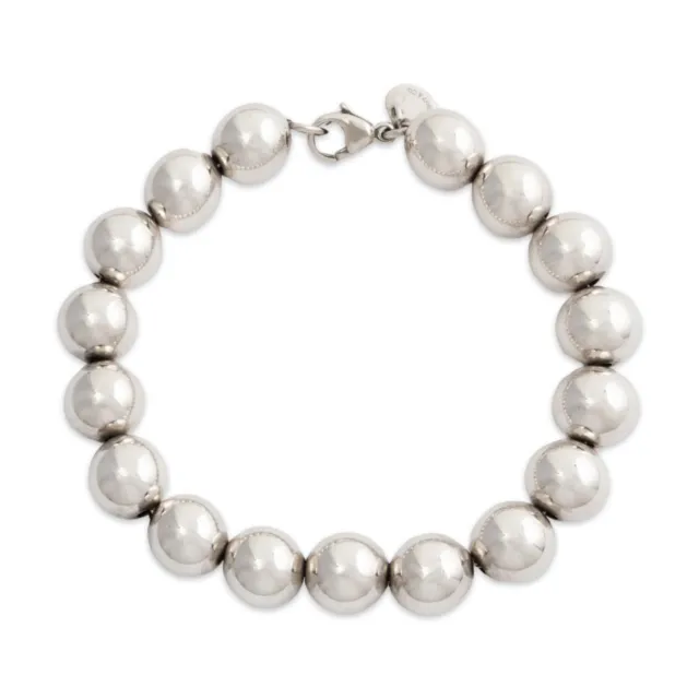 Tiffany & Co. Sterling Silver Hardware 10 Mm Ball Bracelet 6"
