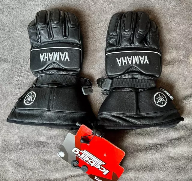 Yamaha Leather Snowmobile Gloves, Gauntlet, Riding Glove, Mens Large,  L,  NEW