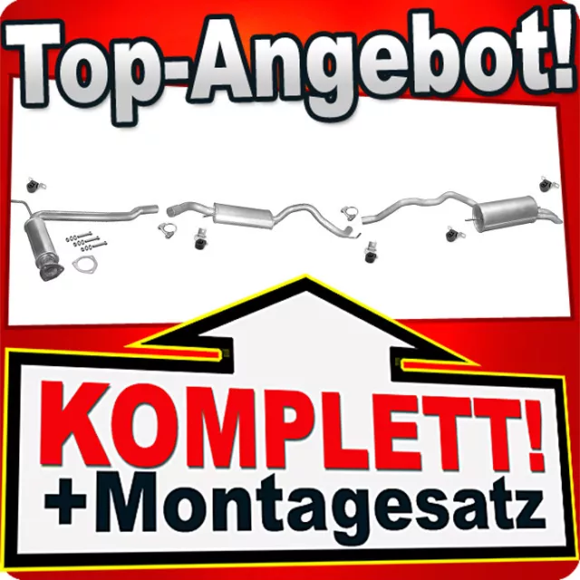 Auspuff für VW T4 TRANSPORTER IV 2.4 D 2.5 TDi SYNCRO SWB DECAT Auspuffanlage