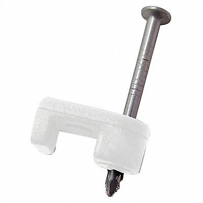 Gardner Bender Cable Staple: 3/16 in Size, White, 100 PK  PSW-160 Gardner Bender