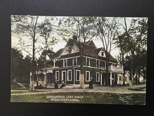 Vintage Early 1900’s Quassapaug Lake House Middlebury Connecticut CT Cent Stamp