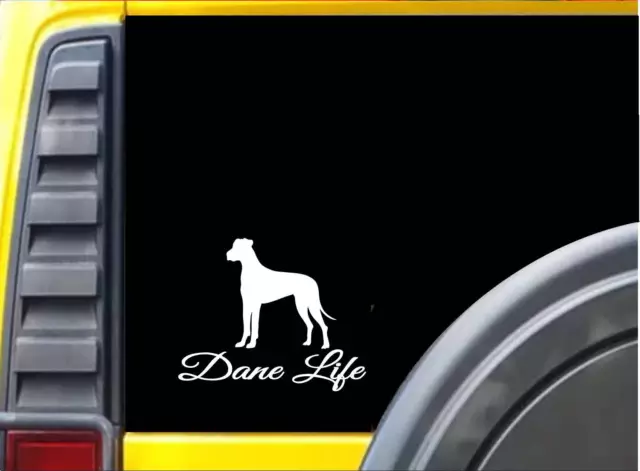 Great Dane Life k706 6 inch Sticker uncropped dog decal