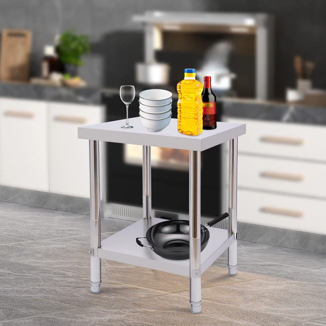 Work Table 24"X18"X32" Food Prep Work Table+Glove For Kitchen Stainless Steel