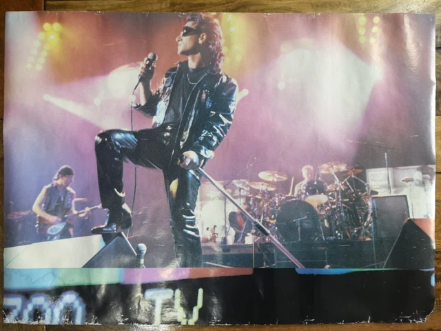 U2 Rare Original Rolled Vintage 1992 ZooTV Tour Poster Stage Shot Collectable