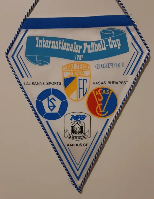 FC Carl Zeiss Jena Wimpel DDR Fussball Oberliga Fan Sammlung Konvolut IFC Cup 87