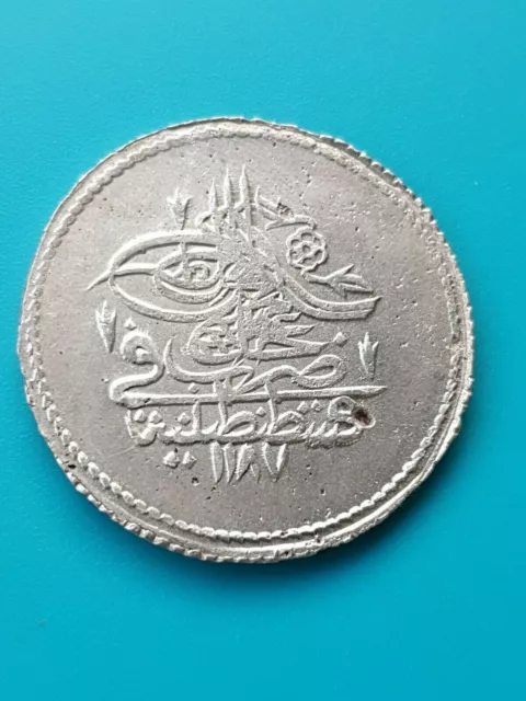 TURKEY AH 1178/19 Abdülhamid I KURUS Silber Osmanisches Reich Coin Münze