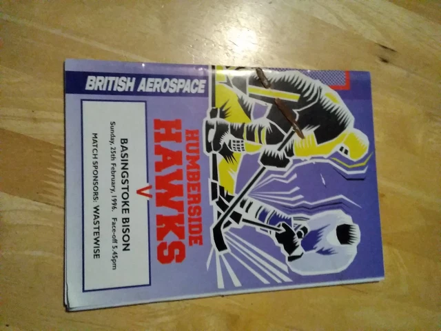 1995/96 Humberside Hawks V Basingstoke Beavers Ice Hockey 25/2