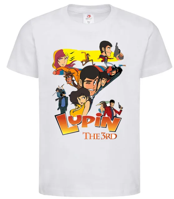 T-shirt Lupin maglietta margot maglia FUJIKO JIGEN cartoons 80 vintage goldrake