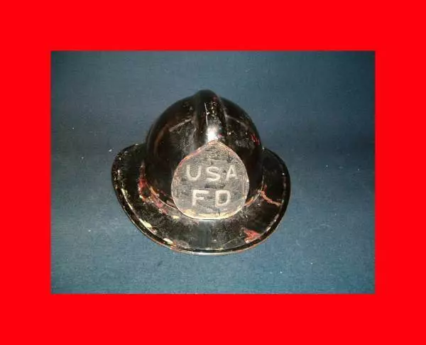 Antique Usa FD Fire Helmet T211 Rare