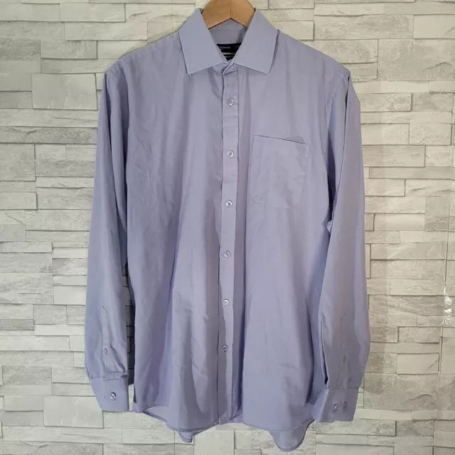 Camicia abito da uomo viola lilla collo cutaway 15,5 STATO LEGNO DI CEDRO maniche lunghe