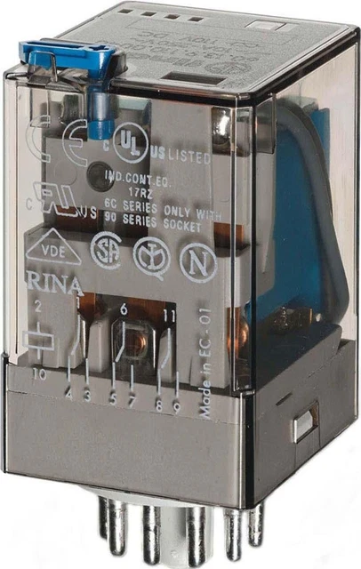 Relè Finder 60.13.9.024.5240 - Inserimento, 24 V DC, 6 A, 3 cambi nuovo