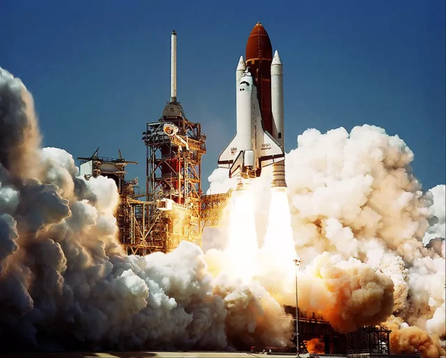 STS-6 SPACE SHUTTLE CHALLENGER LAUNCH NASA 8x10 SILVER HALIDE PHOTO PRINT