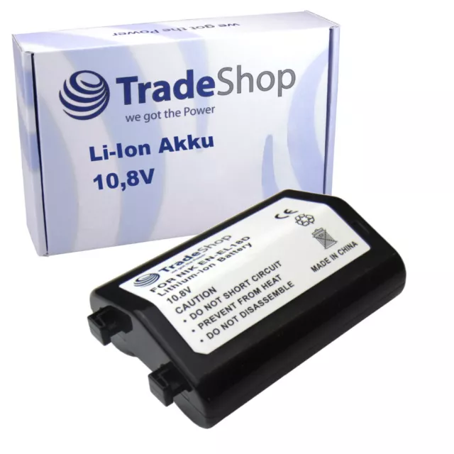 Trade-Shop Li-Ion Akku 10,8V für Nikon MB-D18 MB-D17 MB-D12