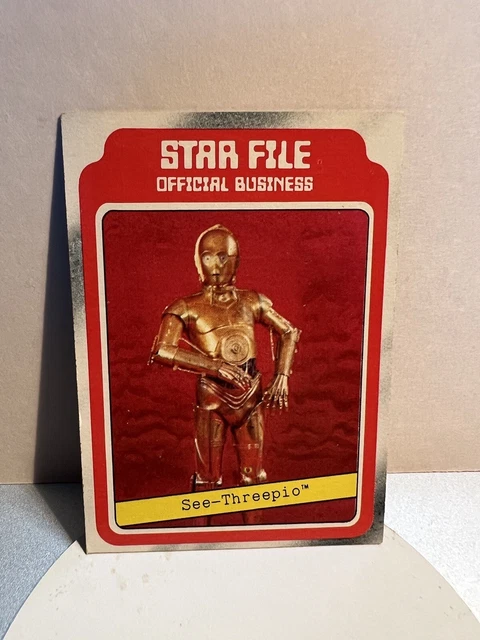STAR WARS TOPPS 1980 Empire Strikes Back Star File See-Threepio C3PO ...