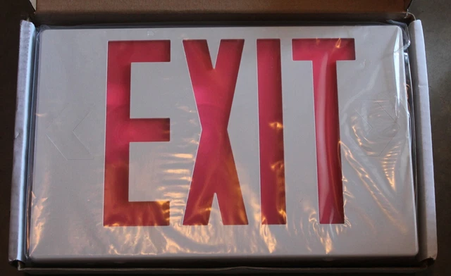 Cooper Lighting apc7r White Housing LED Exit Sign Red