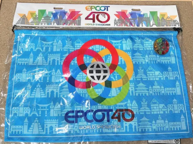 Disney WDW Epcot 40th Anniversary World Showcase Tapestry Map with Pin