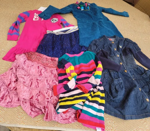 6x Girls Dress skirt Bundle Age 5-6 Years denim velvet M&S Ralph Lauren monsoon