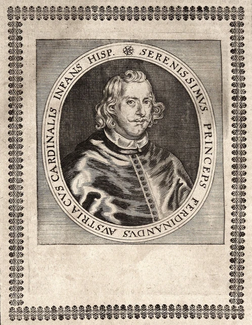 Ferdinand De España Fernando De Austria Retrato Grabado