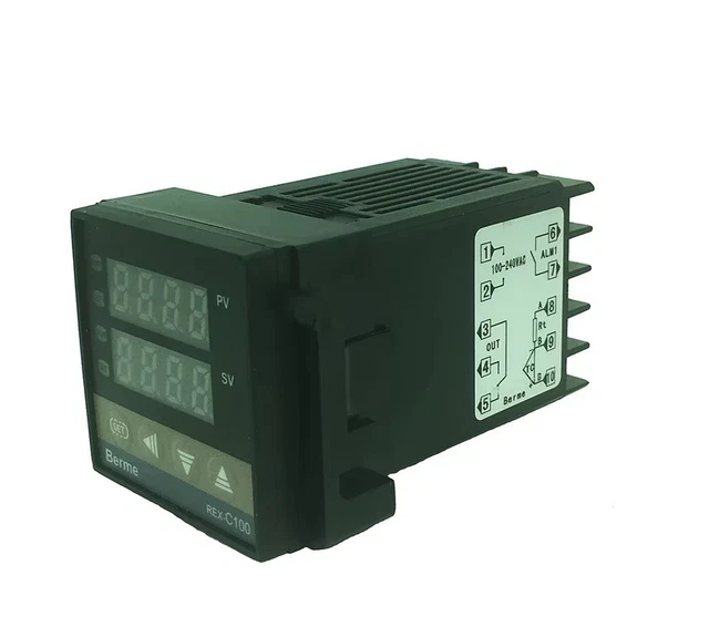 WANGCL Digital PID Controller Intelligent Thermostat with 40A SSR Relay Type K Thermocouple for Electrical Energy Chemical Industry Faeces Tanks Ovens - 0-1300 WANGCL Digital PID Controller Intelligent Thermostat with 40A SSR Relay Type K Thermocouple for Electrical Energy Chemical Industry Faeces Tanks Ovens - 0-1300