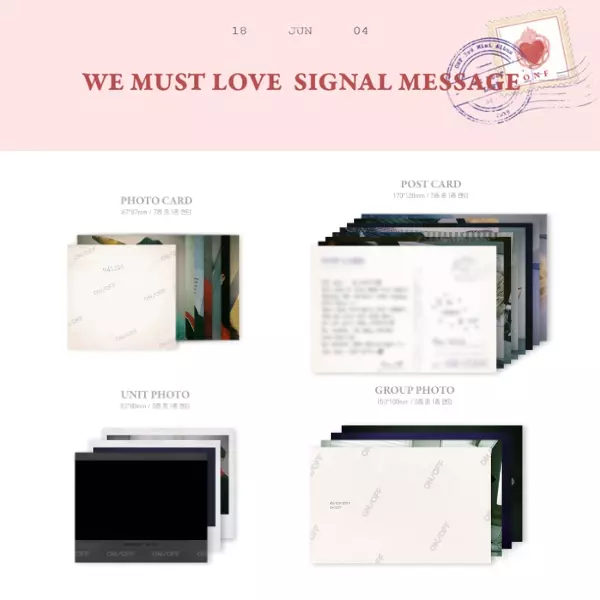 Onf - 3Rd Mini Album We Must Love Photo Card Post Card Unit Photo Group Photo