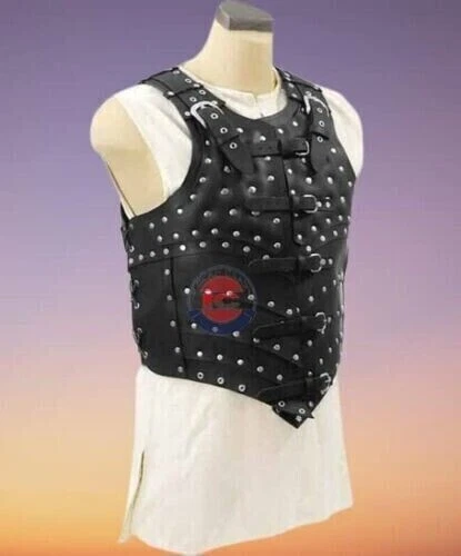 Medieval Armor Leather Black Breastplate Jacket Knight Armor Costume gift item