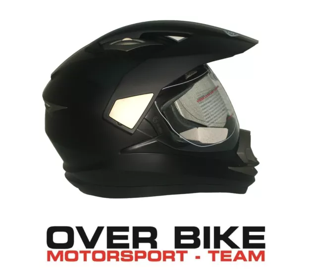 Abbigliamento Moto e Accessori - Casco Moto Cross Enduro Trial Quad Off  Road Visiera Anti Nebbia Nero Opaco