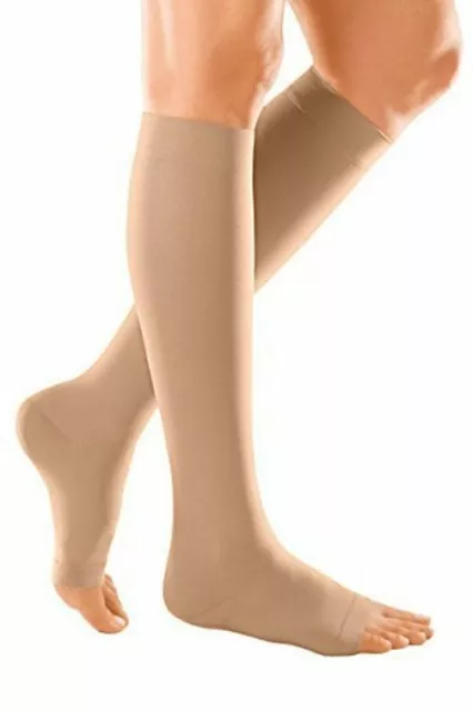 Duomed Soft 532/3 Class 3 Open Toe Below Knee Compression Stockings Medium/Beige