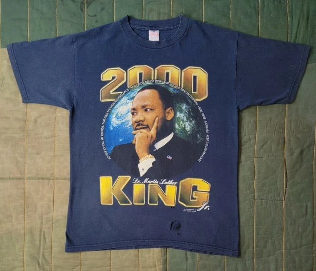 T-shirt Vintage Martin Luther King "Fulfill The Dream" - Taille XL Rouge - Coton 100% - Années 80
