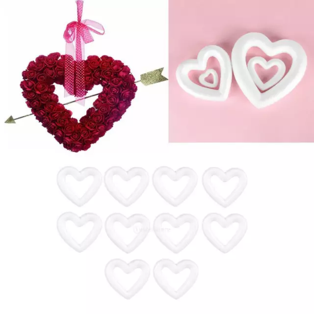 2/5/10Pcs Love Heart Shaped Modelling Polystyrene Styrofoam Foam DIY for Wedding