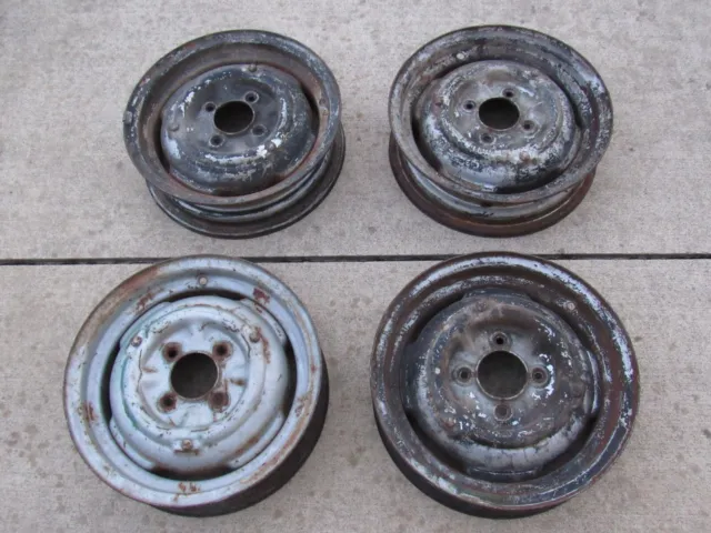 Austin Healey Bugeye Sprite Steel Disc Rim Wheel Good Used FREE SHIPPING