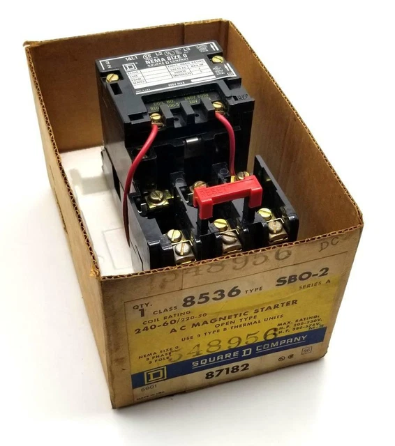 Square D 8536-SBO2 AC Magnetic Starter 240 VAC Size 0