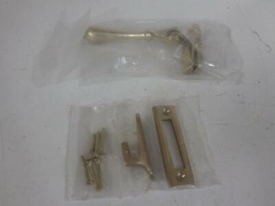 Superior brass 3063 polished brass round tear drop handle casement fastener