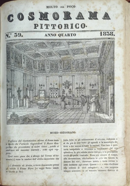 COSMORAMA PITTORICO MILANO GALLERIA ENCICLOPEDICA 1838 Architettura