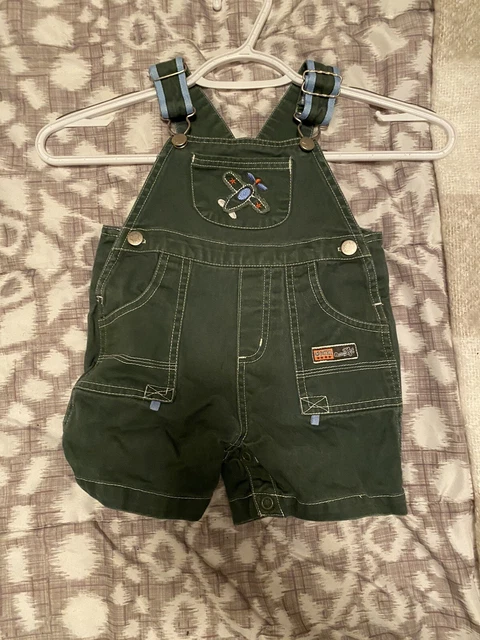 Carters Baby Boy 18 Months Green Airplane romper