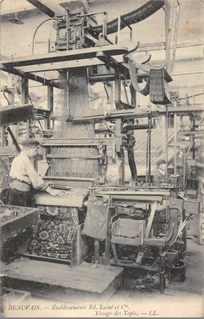 CPA 60 BEAUVAIS ESTABLISHMENT Ed.WOOL ET Co. CARPET WEAVING
